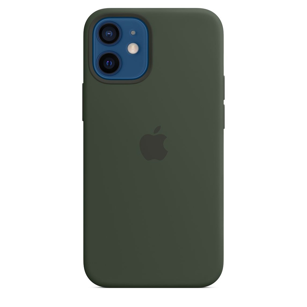 [MHKR3ZM/A] iPhone 12 mini Silicone Case with MagSafe - Cypress Green