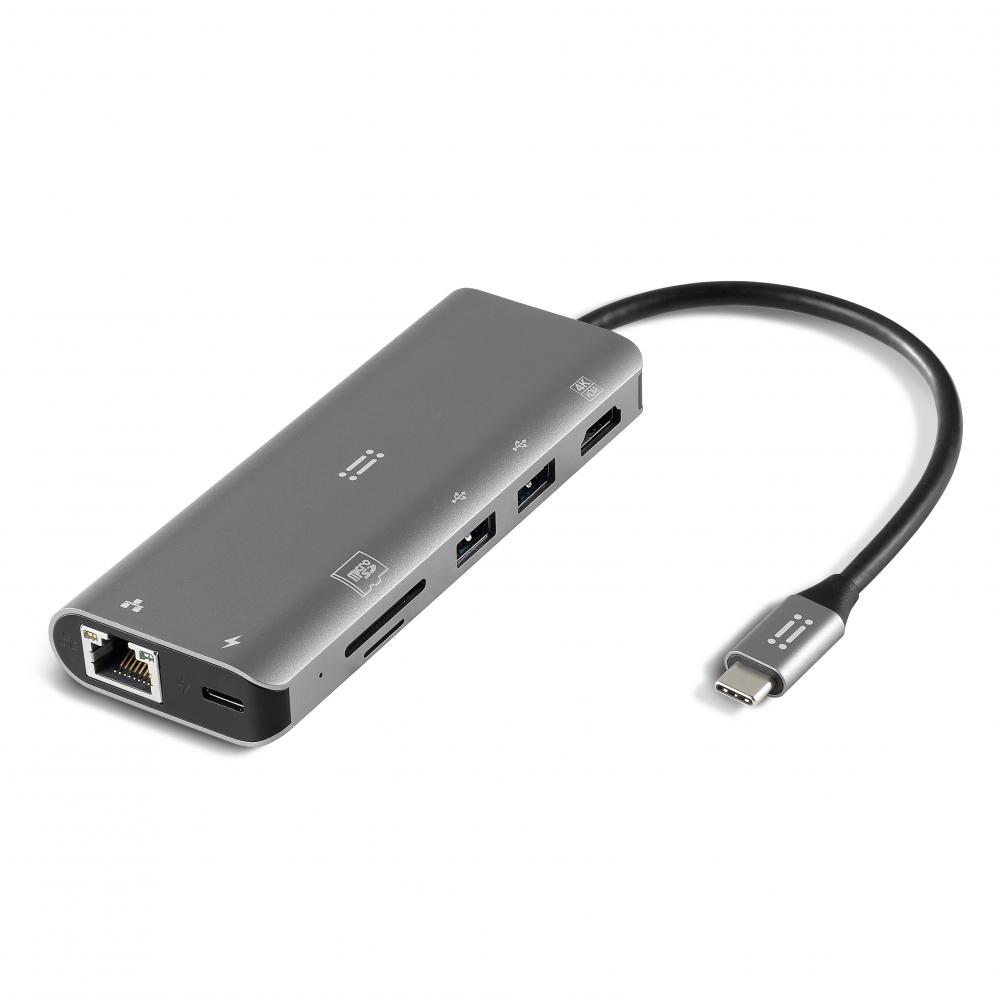 [AIALLIN21-SG] Aiino - All-In multi port USB-C aluminum adapter for MacBook and iPad