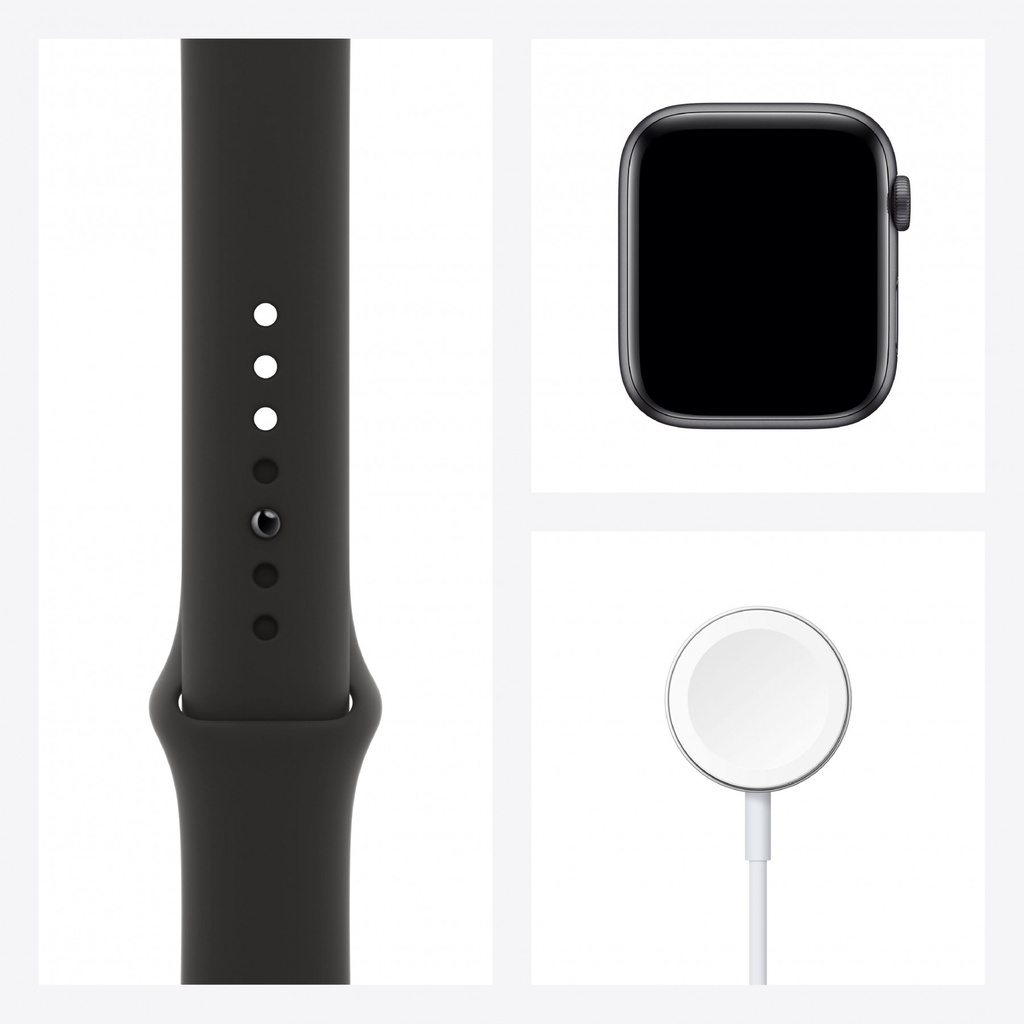 Apple Watch Series 6 GPS, 40mm Space Gray Aluminium Case with Black Sport Band - Regular
