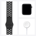 Apple Watch Nike SE GPS, 44mm Space Gray Aluminium Case with Anthracite/Black Nike Sport Band - Regular