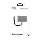 Aiino - USB-C to HDMI +USB 3.0 +VGA +USB-C Space Grey