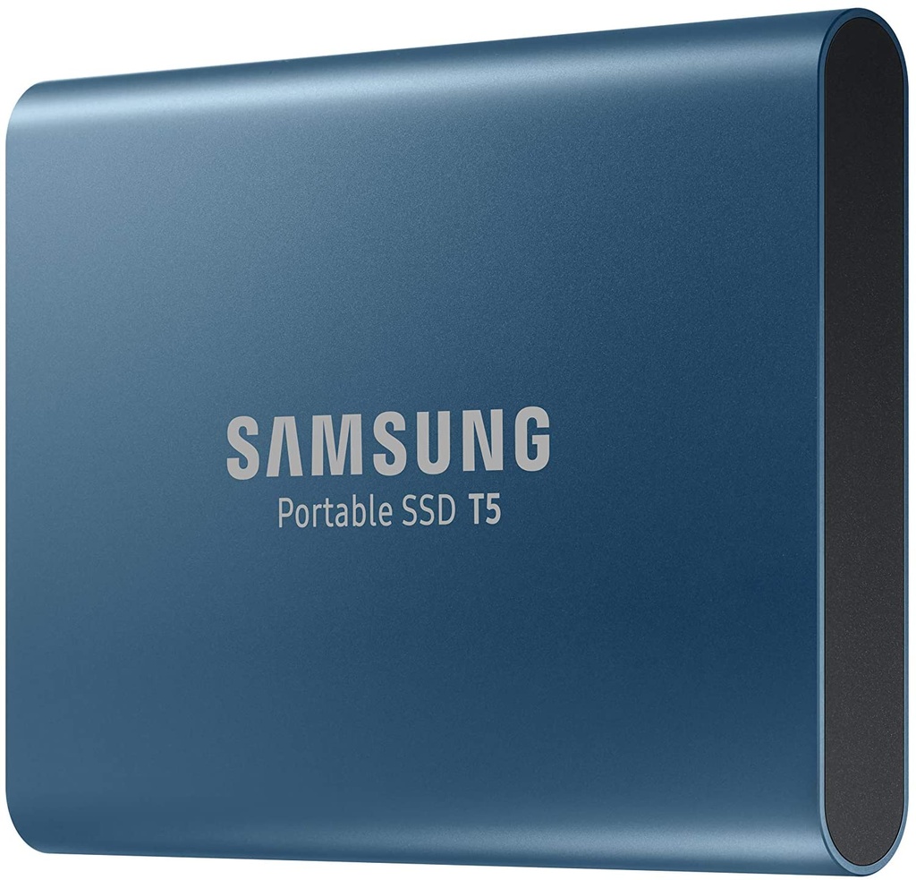 SAMSUNG Disque Dur Externe SSD Portable T5 (250 GB) - Bleu
