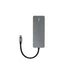 Aiino - USB-C to 4 hubs USB 3.0 aluminum hub for MacBook - Space Grey