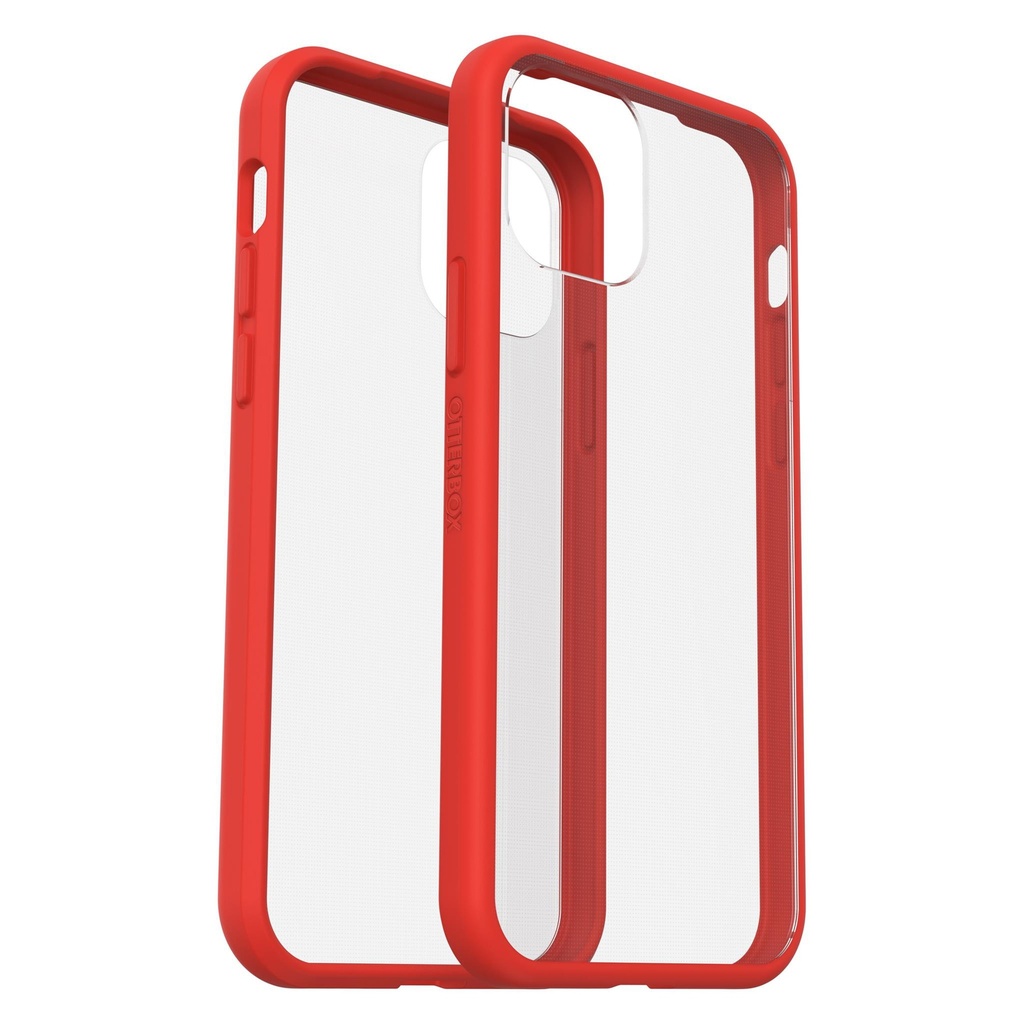 Coque ultra fine pour iPhone 12 Mini Clear/Red