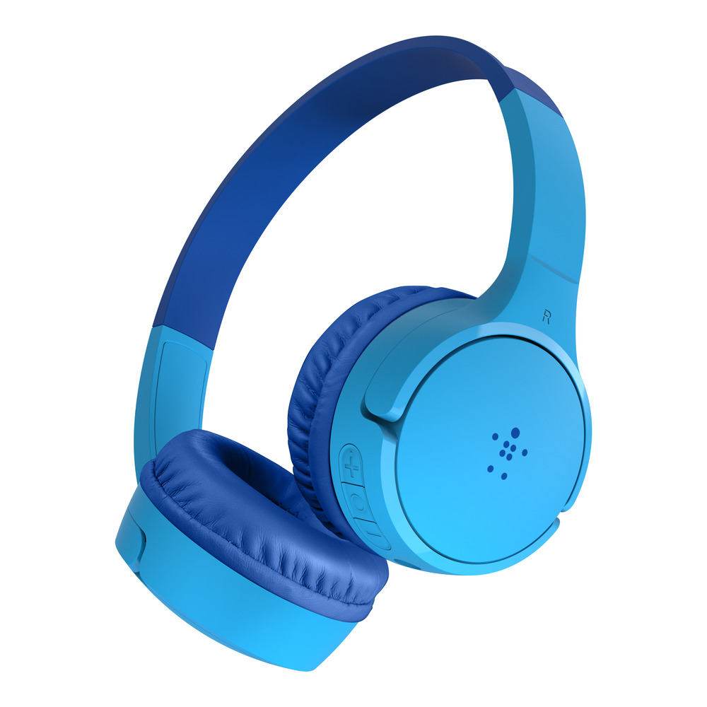 Belkin SoundForm Mini Headphones with mic on-ear Bluetooth wireless 3.5 mm jack blue
