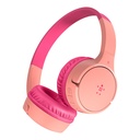 Belkin SoundForm Mini Headphones with mic on-ear Bluetooth wireless 3.5 mm jack pink