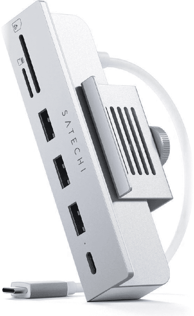 SATECHI USB-C CLAMP HUB IMAC 24" (2021) ARGENT