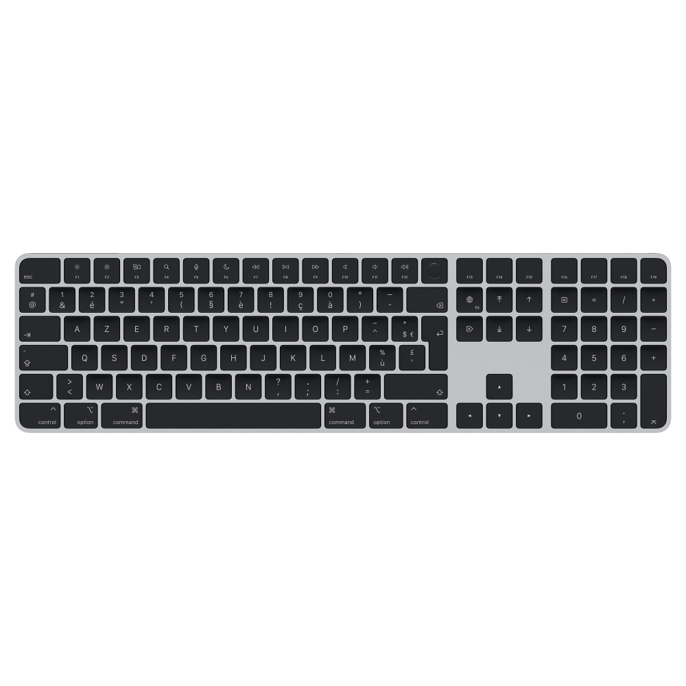Magic Keyboard avec Touch ID et pavé numérique pour les Mac avec puce Apple - Français - Touches noires