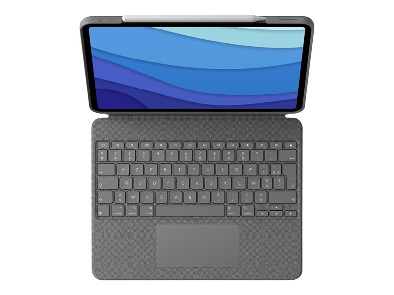  Logitech Combo Touch Keyboard - Folio case - Trackpad backlit - Apple Smart connector - French - iPad Pro 11-inch (1st/ 2nd/ 3rd)