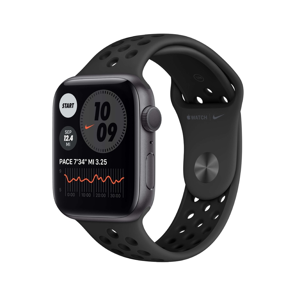 Apple Watch Nike Series 6 GPS, 44mm Space Gray Aluminium Case with Anthracite/Black Nike Sport Band - Regular