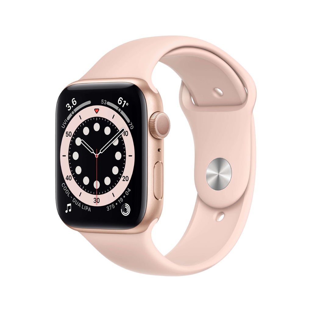 Apple Watch Series 6 GPS, 40mm Gold Aluminium Case with Pink Sand Sport Band - Regular