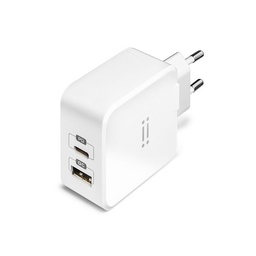 [AIW1U1TYPEC-WH-APR] Aiino - Dual Wall Charger USB QC 3.0 and USB Type C PD
