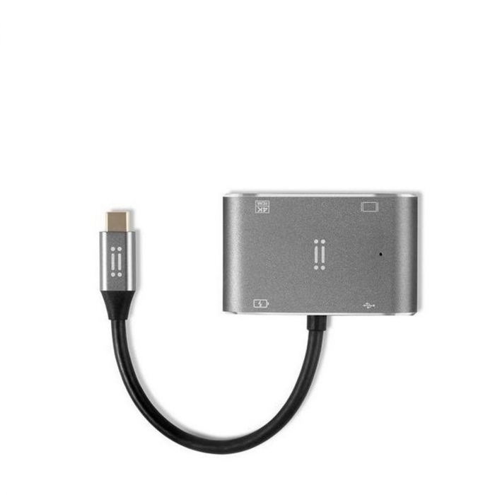 [AIMUSBC1-SG-APR] Aiino - USB-C to HDMI +USB 3.0 +VGA +USB-C Space Grey