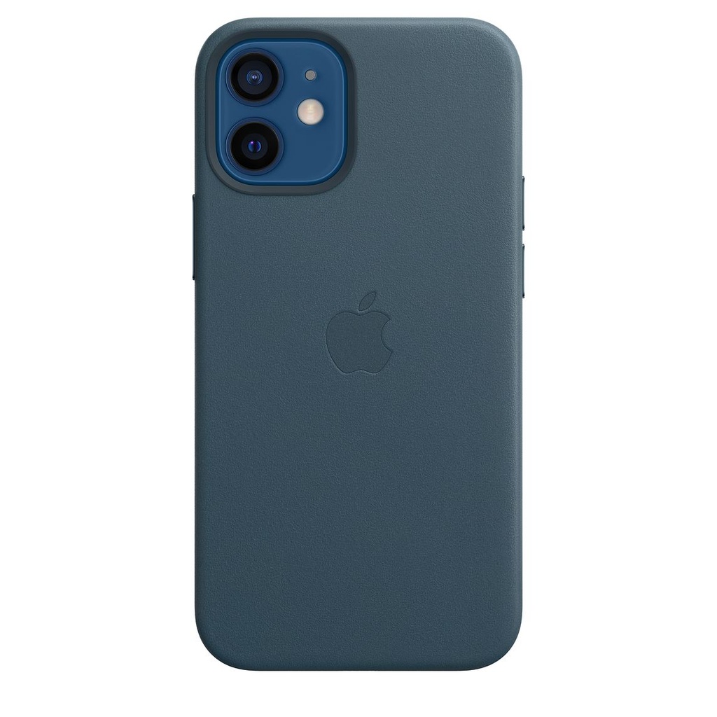 [MHK83ZM/A] iPhone 12 mini Leather Case with MagSafe - Baltic Blue