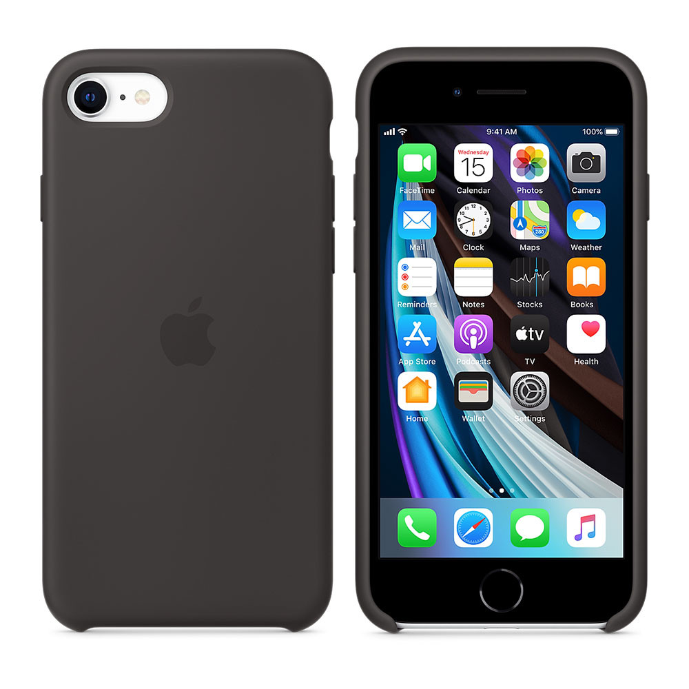 [MXYH2ZM/A] iPhone SE Silicone Case - Black